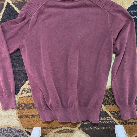 Spring + Mercer medium maroon zip up sweater - Picture 2 of 3